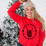 Rockin Around The Christmas Tree Skeleton Hand Christmas DTF Print