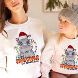 I Want a Hippo for Christmas DTF Print