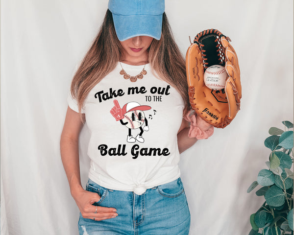 Take Me Out To The Ball Game Baseball Screen Print HIGH HEAT