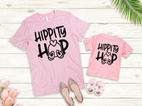 Mama Mini Hippity Hop Easter Bunny Screen Print LOW HEAT