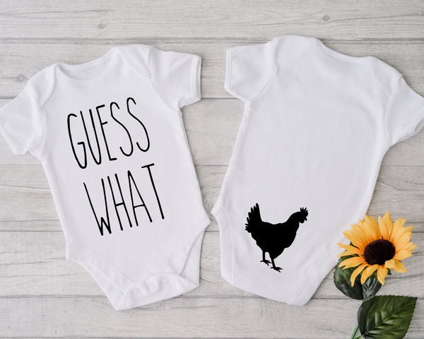 Guess What Chicken Butt Baby Toddler  Print LOW HEAT