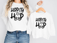 Mama Mini Hippity Hop Easter Bunny Screen Print LOW HEAT