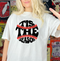 Tis the Season Baseball PUFF Screen Print