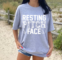 Resting Pitch Face Baseball Screen Print LOW HEAT