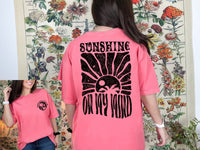 Oversized Sunshine On My Mind Screen Print LOW HEAT