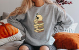 Halloween Skull Book Stack DTF Print