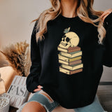 Halloween Skull Book Stack DTF Print