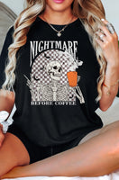 Nightmare Before Coffee Skeleton Screen Print HIGH HEAT