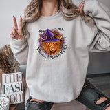 Moo I Mean Boo Halloween Highland Cow DTF