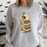 Halloween Skull Book Stack DTF Print