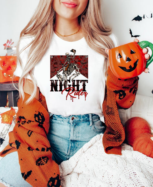 Night Rider Skeleton Halloween DTF