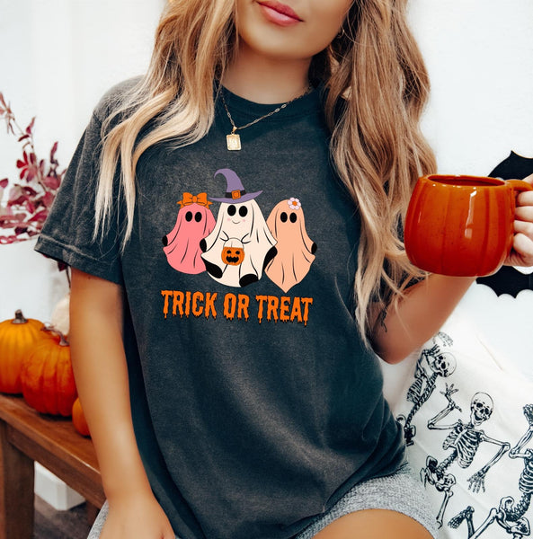 Trick or Treat Ghost Trio DTF Print