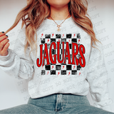 Distressed Jaguars Checker DTF Print