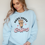 Mama Needs Coffee Distressed DTF Print