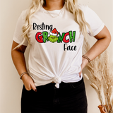 Resting Grinch Face DTF Print