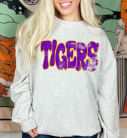 Distressed Wonky Tigers DTF Print